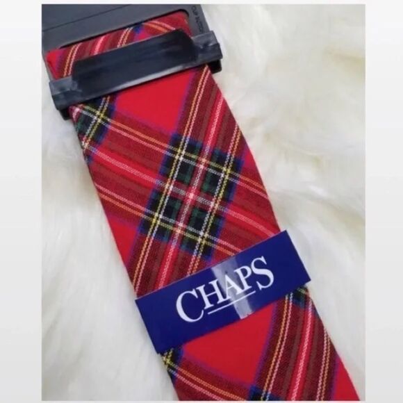 New Men Red Plaid Necktie Acce - Picture 3 of 14